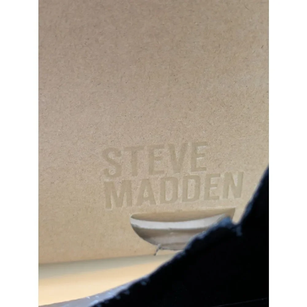 Steve Madden Laight Black Velvet Mens Slip On size 10 Loafer Dress Shoe